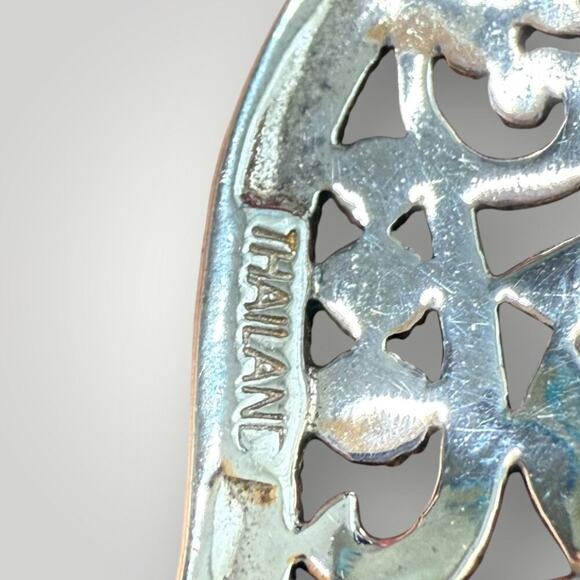 Sterling Silver 925 Marcasite Heart Pendant Necklace Ribbon & Chain 18 inch - Picture 6 of 9